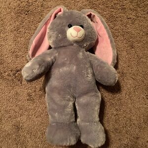 NWOT Build-Bear Plush Gray and Pink Bunny